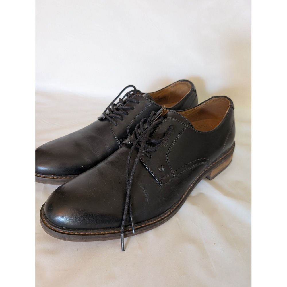 Vionic Graham Mens Black Leather Derby Dress Shoes Orthotic VSM021 Size 11.5